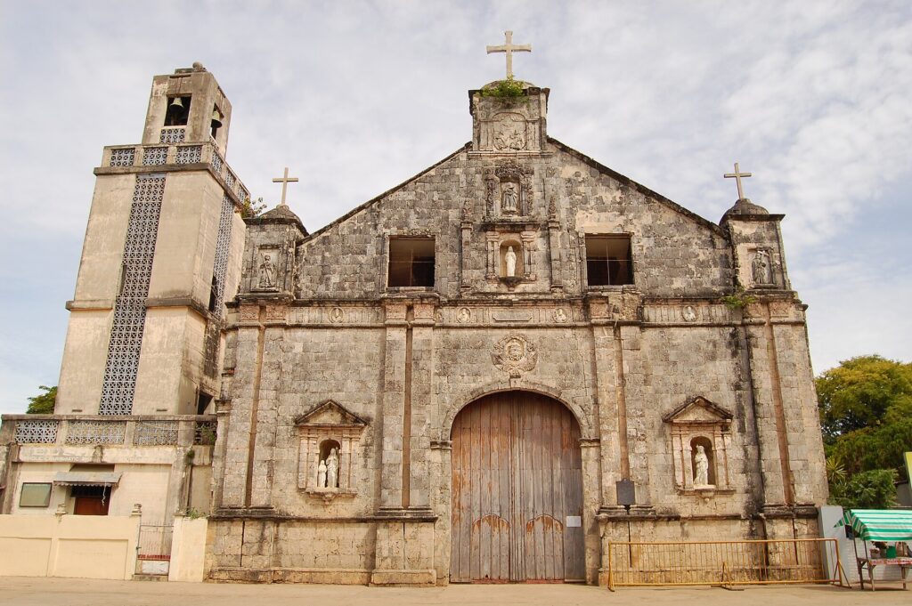 The coral-stone Saints Peter and Paul Church in Bantayan town