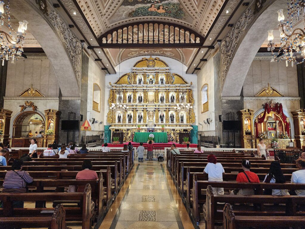 The sanctuary of the basilica, looking toward the main altar