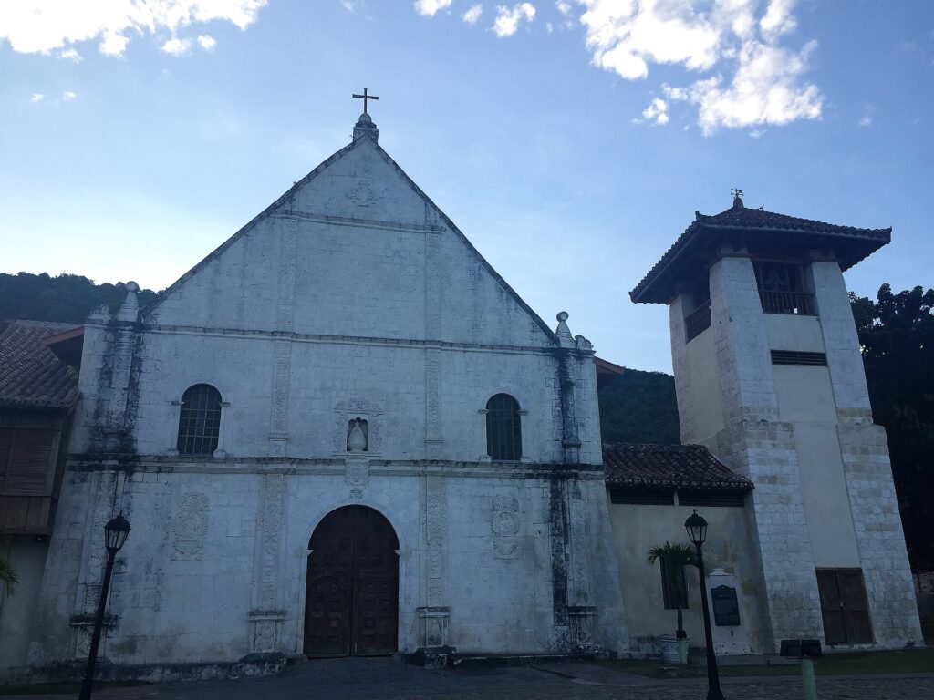 The coral-stone facade of Nuestra Señora del Patrocinio de Maria Church