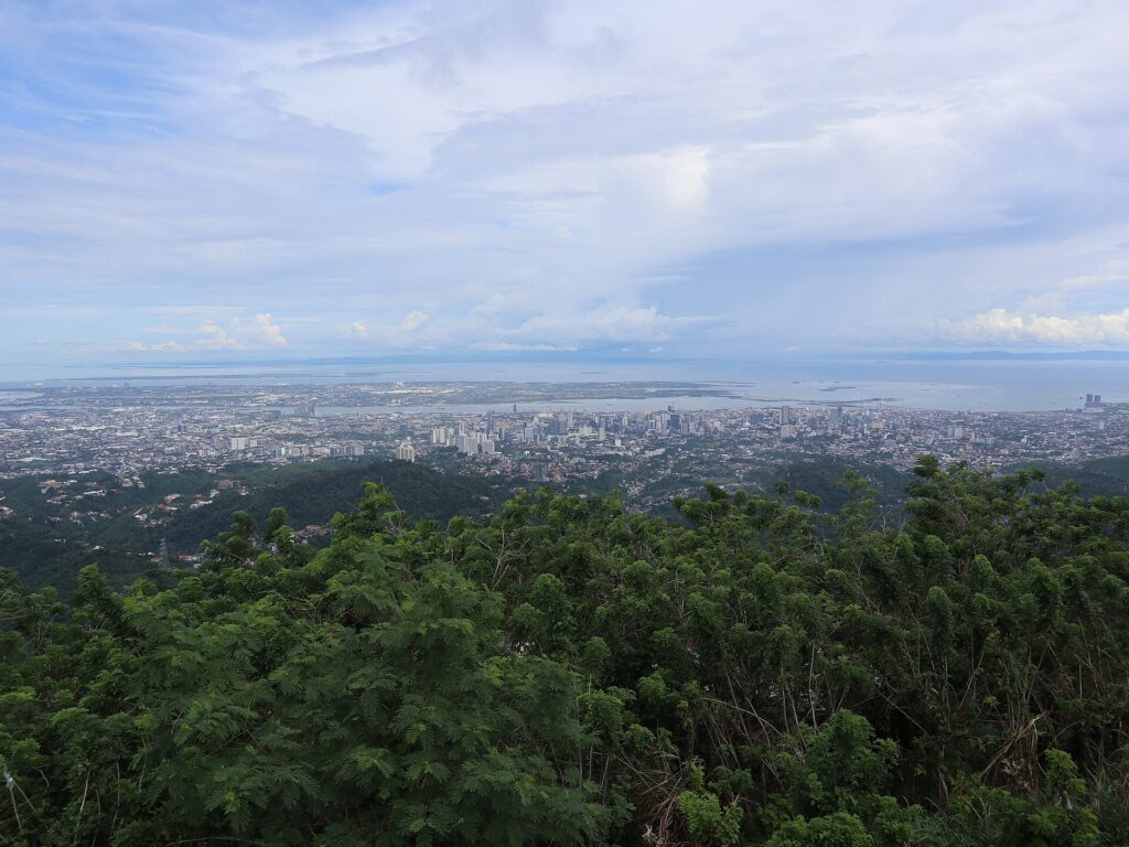 Metro Cebu spread out below the Tops Lookout