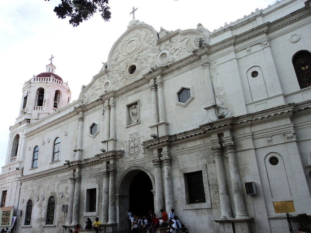 The white baroque front of Cebu Metropolitan Cathedral