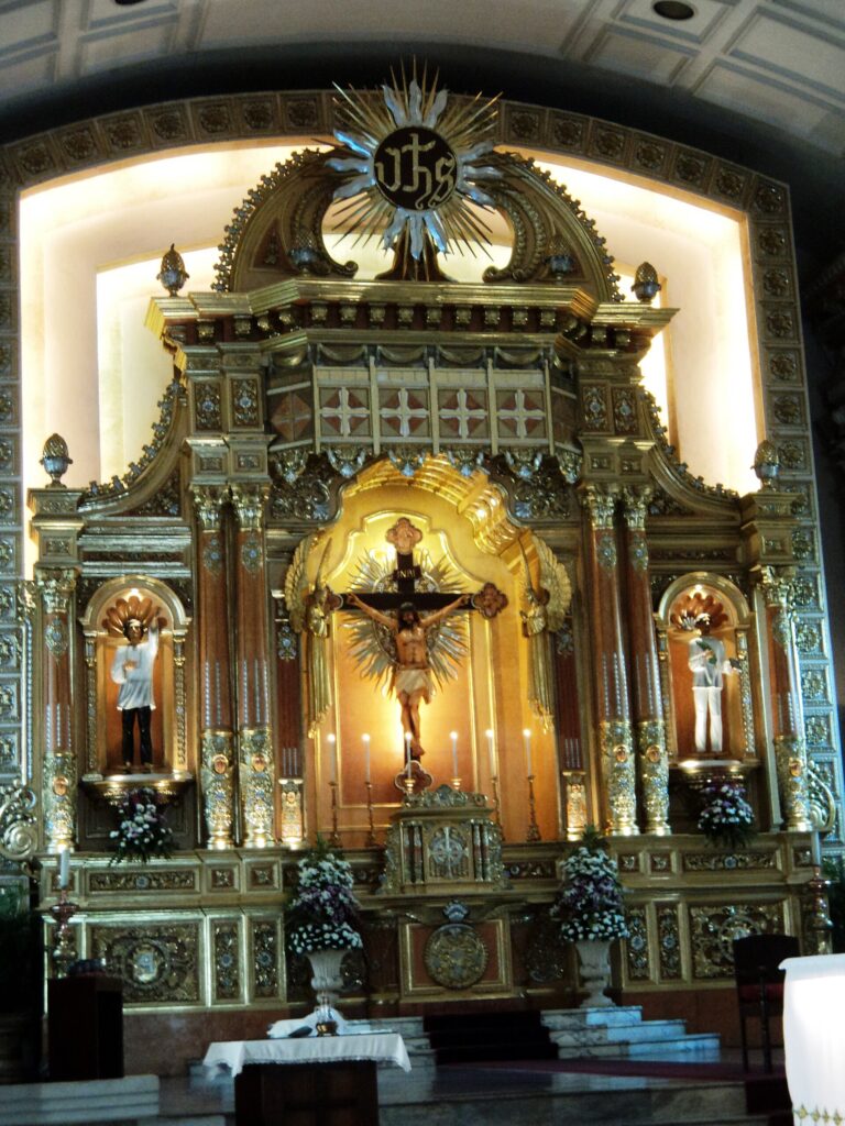The gilded main altar inside Cebu Metropolitan Cathedral