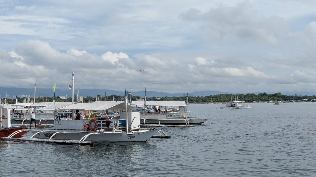 Island-hopping boats lined up near Cordova port