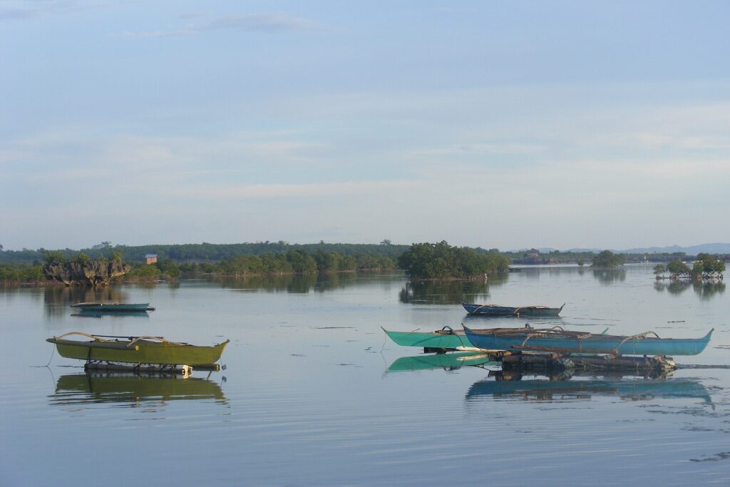 Mangroves and fishing boats at Kamampay, Cordova