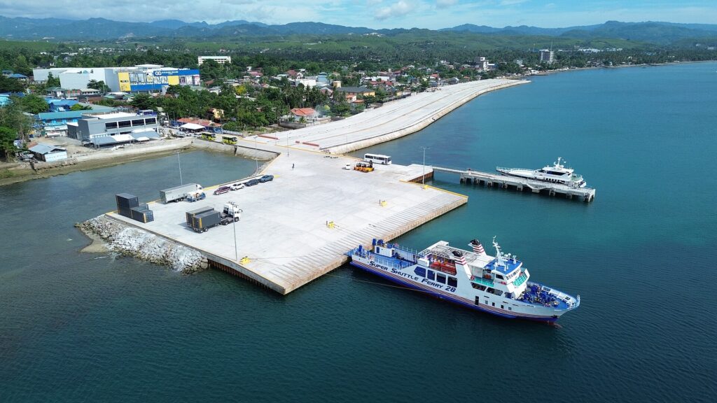 Pier 88 ferry terminal and Liloan's coast from above