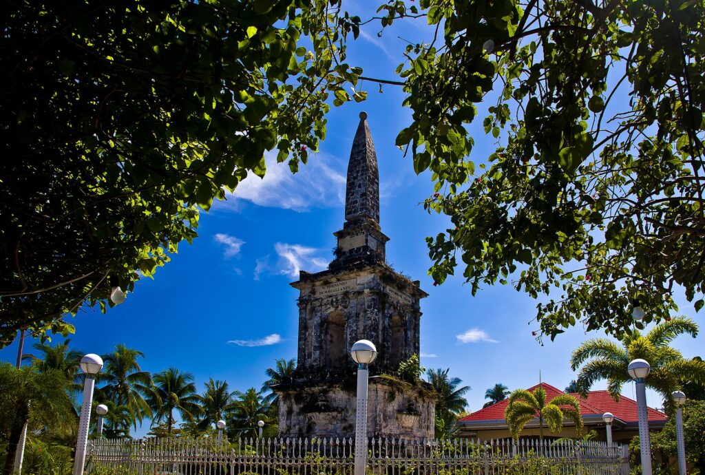 The Magellan monument at the Mactan Shrine in Lapu-Lapu City