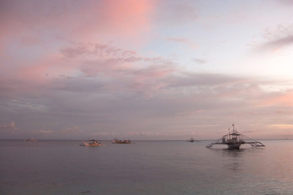 Twilight sky over the Visayan Sea at Malapascua