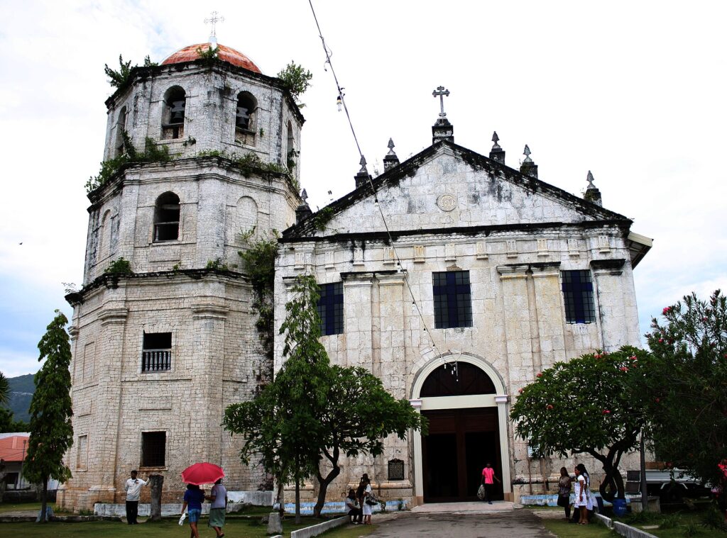 Facade of the Immaculate Conception Church in Oslob