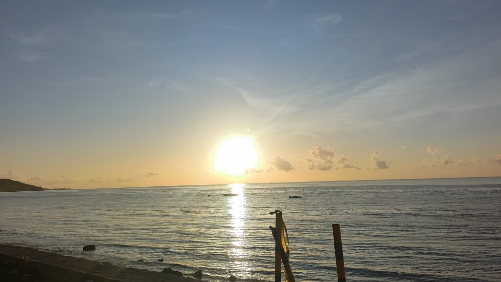 Sunrise over the sea at Oslob