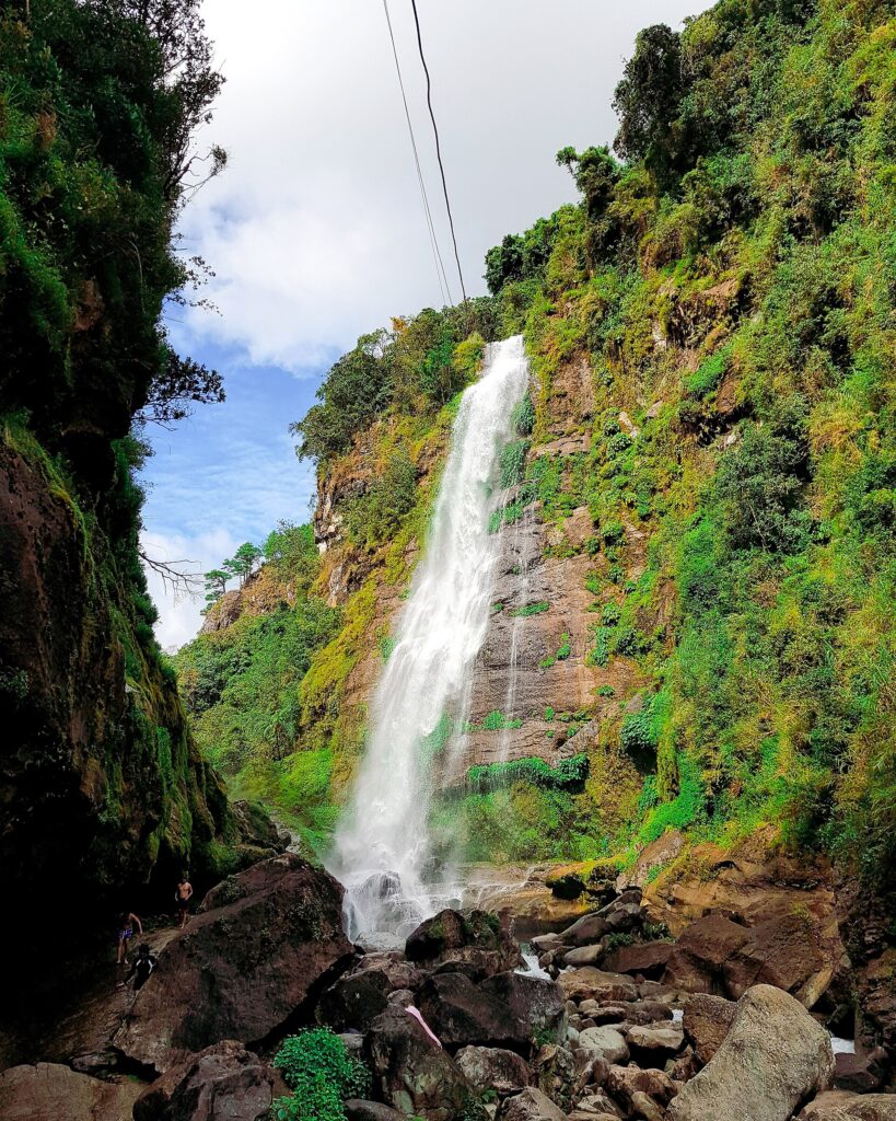 Bomod-ok Falls, reached by a trek through rice terraces from Bangaan