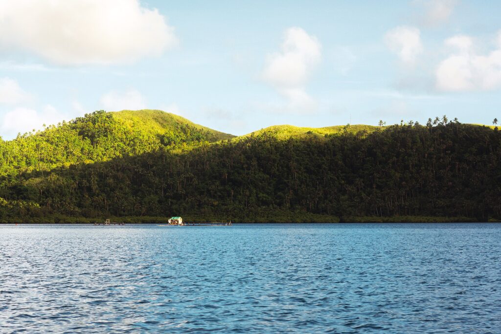 Green islets of Bucas Grande, passed on the way to Sohoton Cove