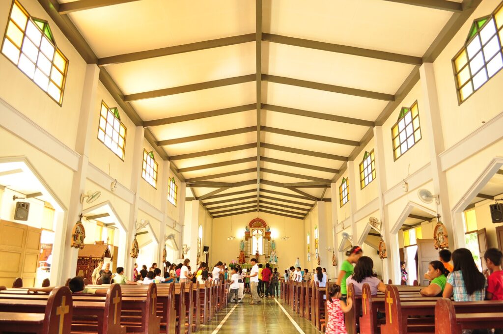 Inside the parish church of Sogod