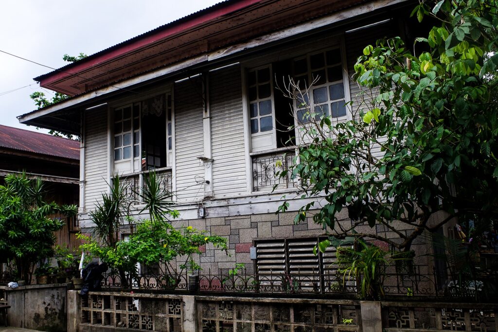 An old wooden ancestral house in the town centre