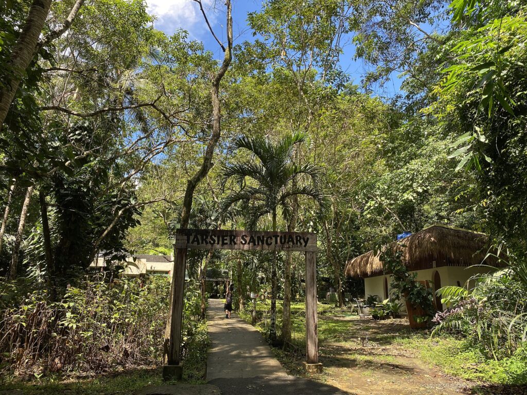 The entrance to the Philippine Tarsier Sanctuary in Corella